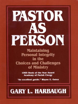 cover image of Pastor as Person